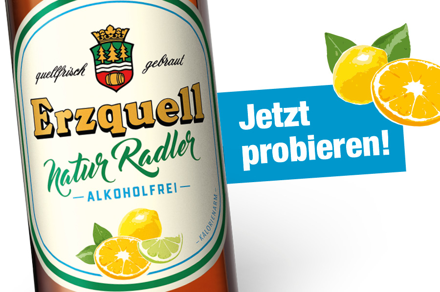 Jetzt neu: Erzquell Natur Radler Alkoholfrei