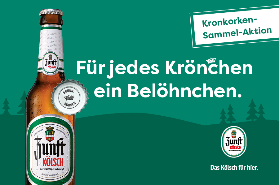 Die Zunft Kölsch Kronkorken Sammelaktion