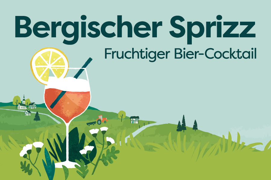 Bergischer Sprizz - Fruchtiger Biercocktail vom Fass bekannt aus unserem Biergarten