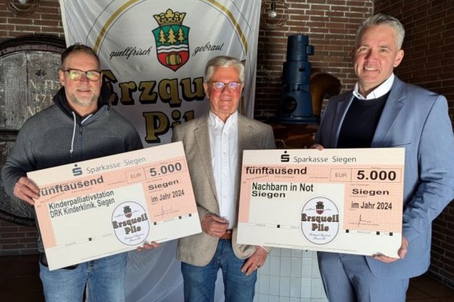 Erzquell Brauerei spendet für Hilfe in der Region