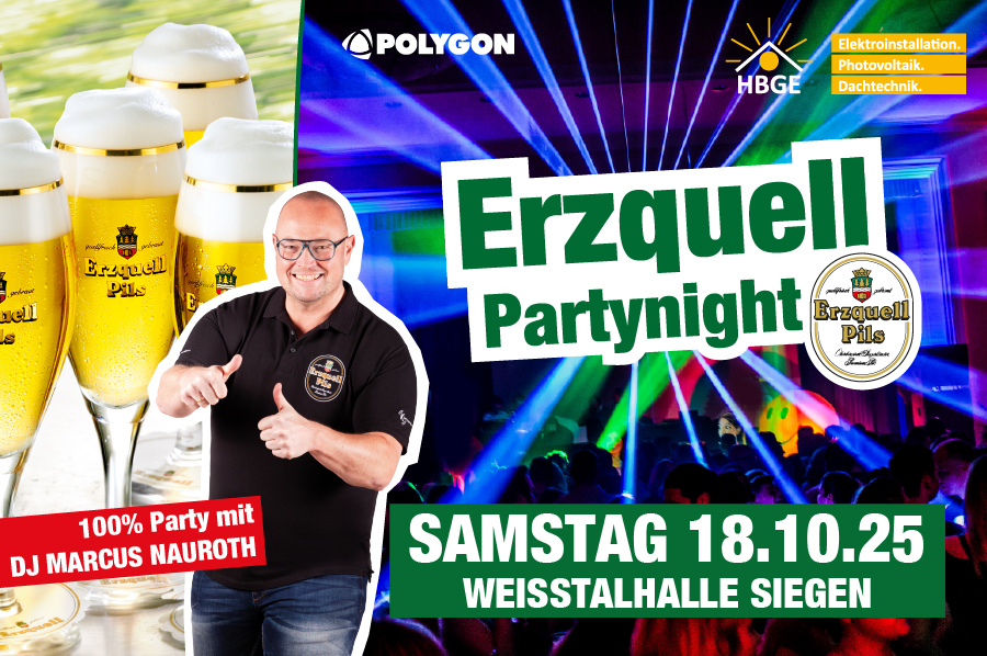 Erzquell Party Night am 18.10.2025