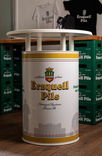 Erzquell Pils Fass-Stehtisch