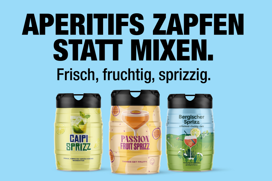 Neue Sprizz-Varianten im Top-KEG: Jetzt selbst zapfen und gemeinsam genießen!