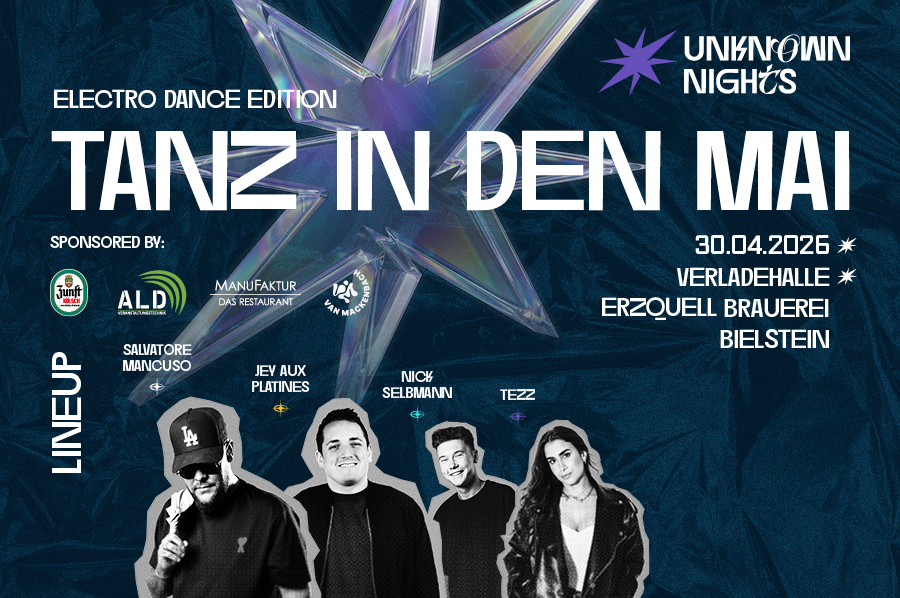 30.04.2026 19:00 Uhr Tanz in den Mai by unknown nights-Electronic Dance Edition⚡️