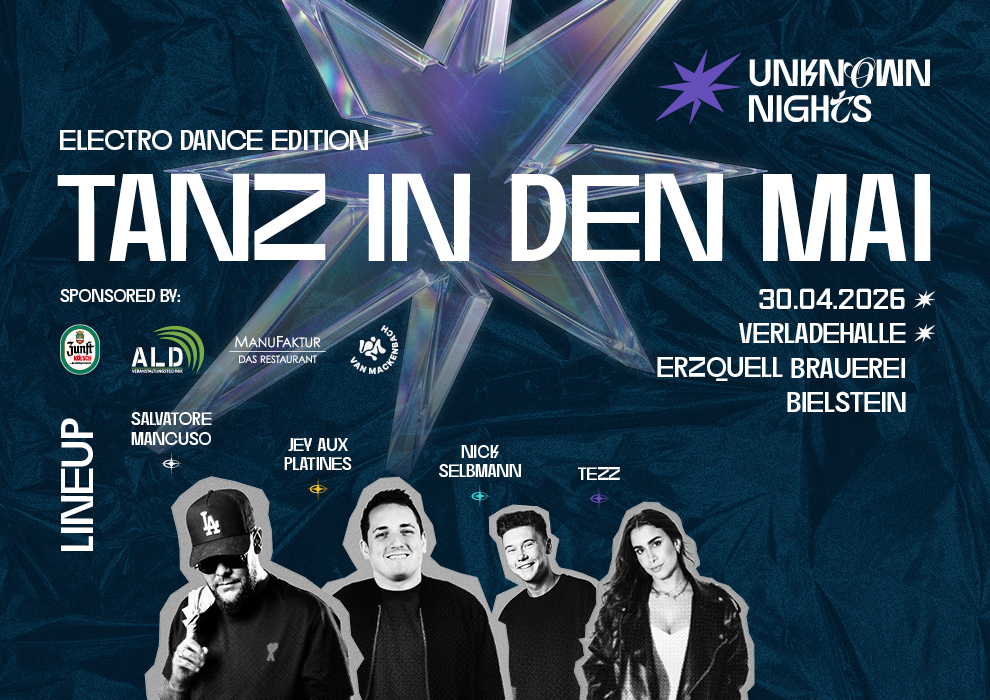 30.04.2026 19:00 Uhr Tanz in den Mai by unknown nights-Electronic Dance Edition⚡️